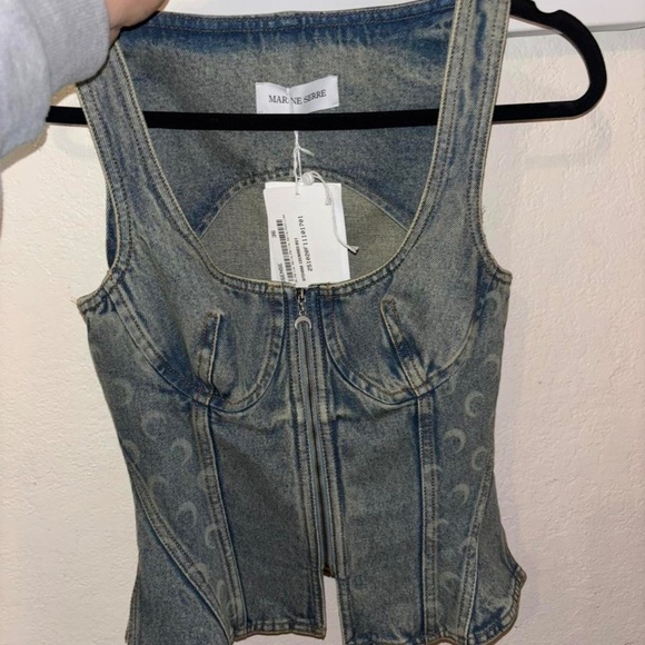 Marine Serre denim corset - Picture 1 of 3
